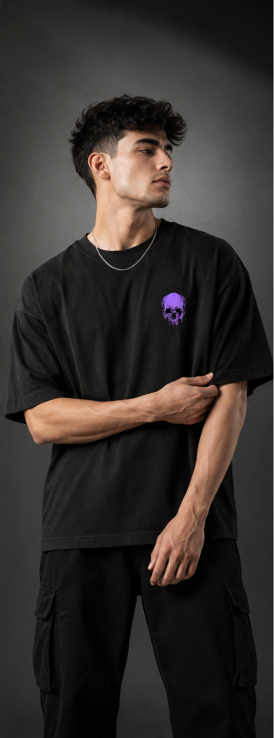 SKULL Unisex Terry Oversized Tee
