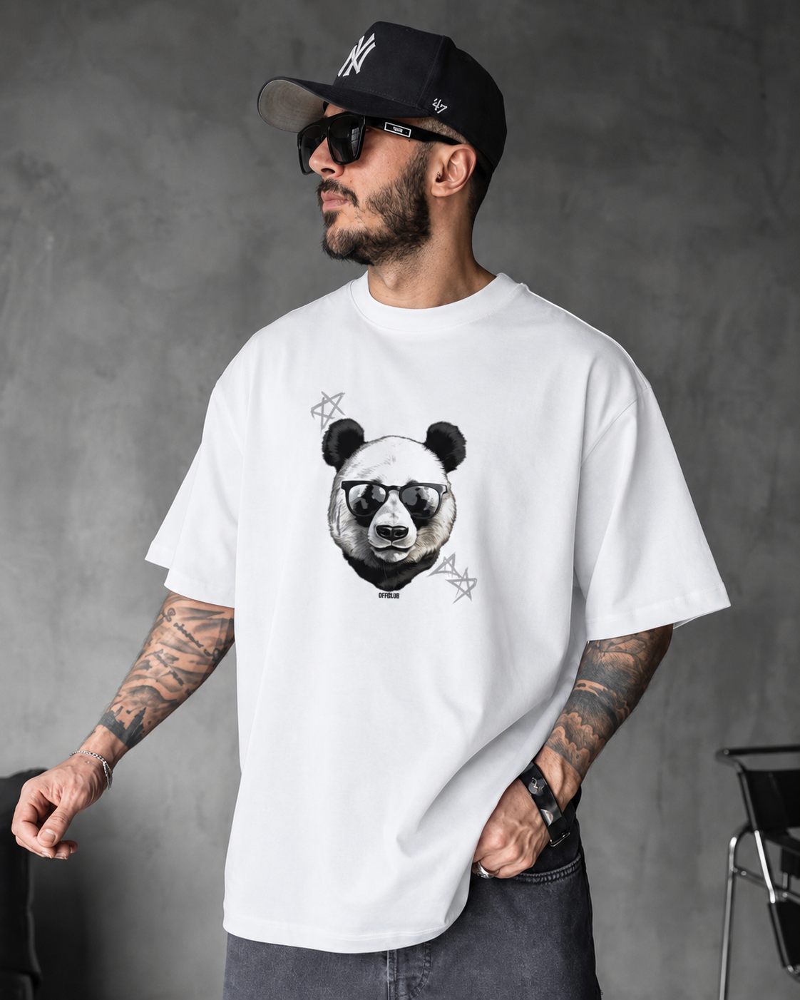 Panda Unisex Oversized Tee