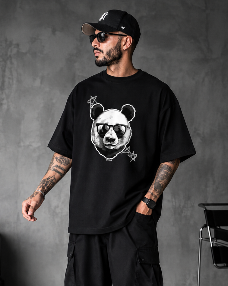 Panda Unisex Oversized Tee