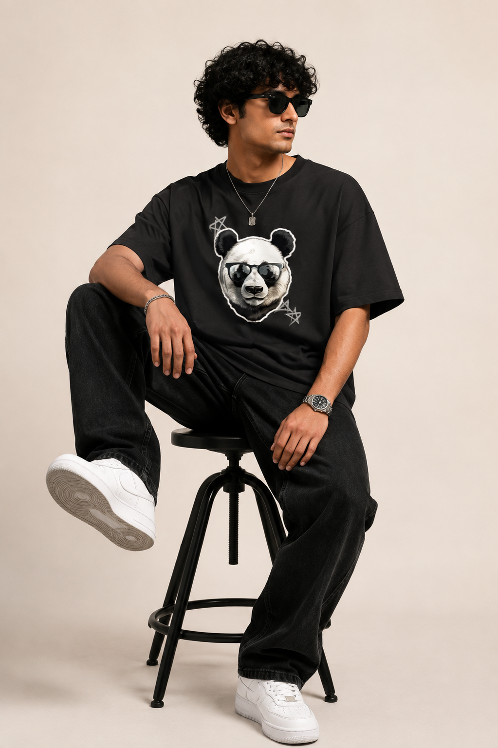Panda Unisex Oversized Tee
