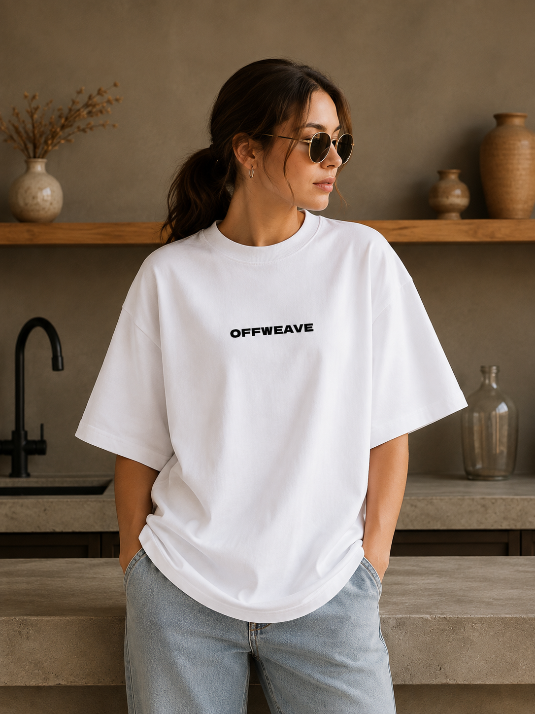 KAWAI GHOST Unisex Terry Oversized Tee