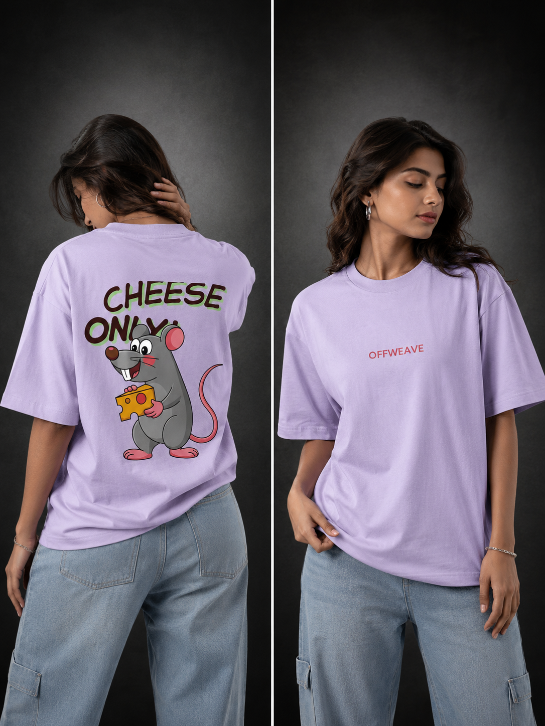 Cheese only unisex Oversized Classic T-Shirt