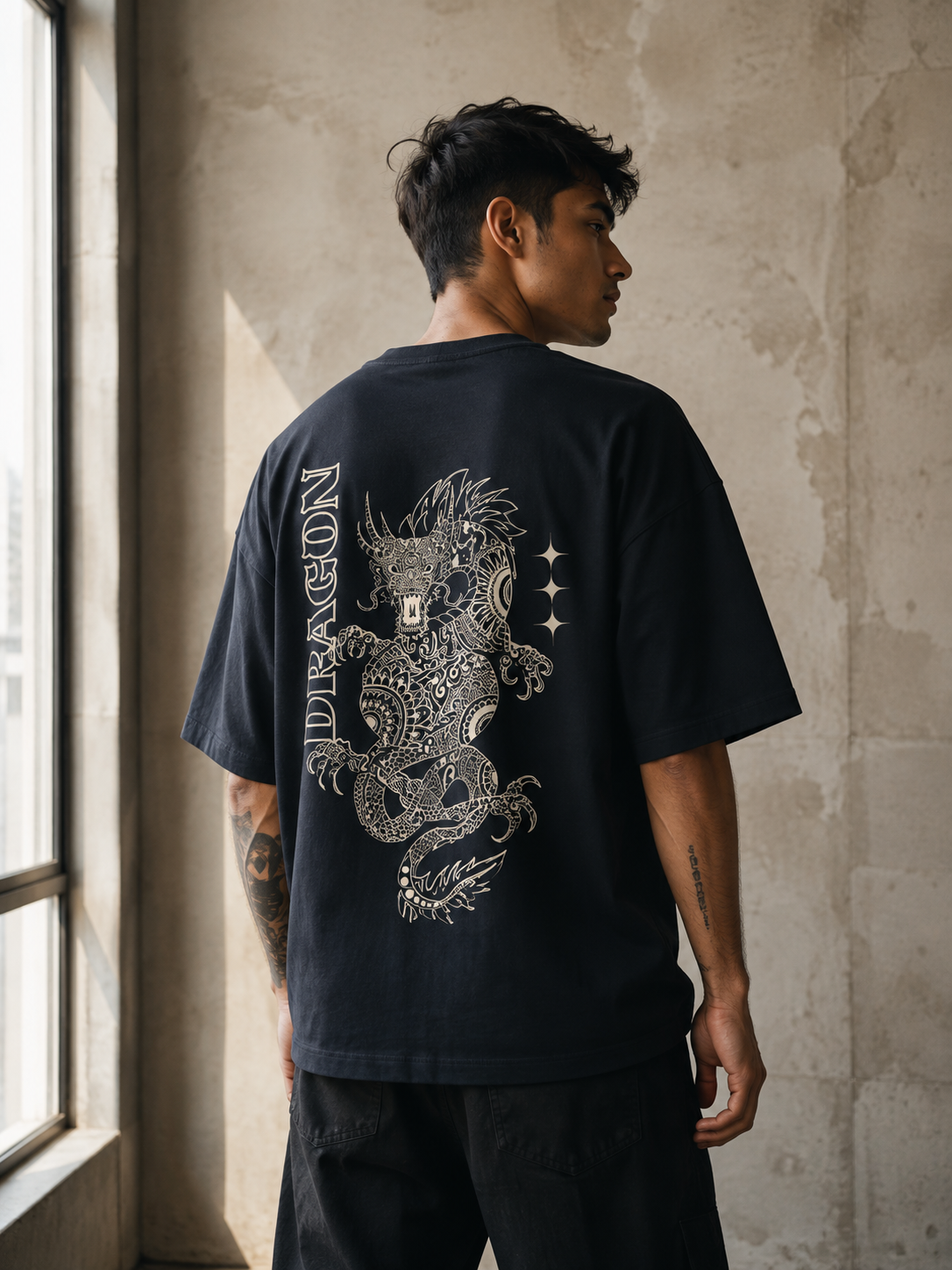 DRAGON Unisex Terry Oversized Tee